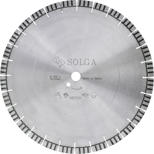 Диск алмазный СОЛГА ДИАМАНТ (Solga Diamant) ПРОФЕССИОНАЛ 10 (PROFESSIONAL 10) сегментный по железобетону 400х25,4 мм (23116400)