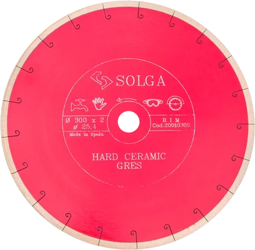 Диск алмазный СОЛГА ДИАМАНТ (Solga Diamant) ТВЕРДАЯ КЕРАМИКА (HARD CERAMICS) сплошной по керамограниту 300х25,4 мм (20010300)