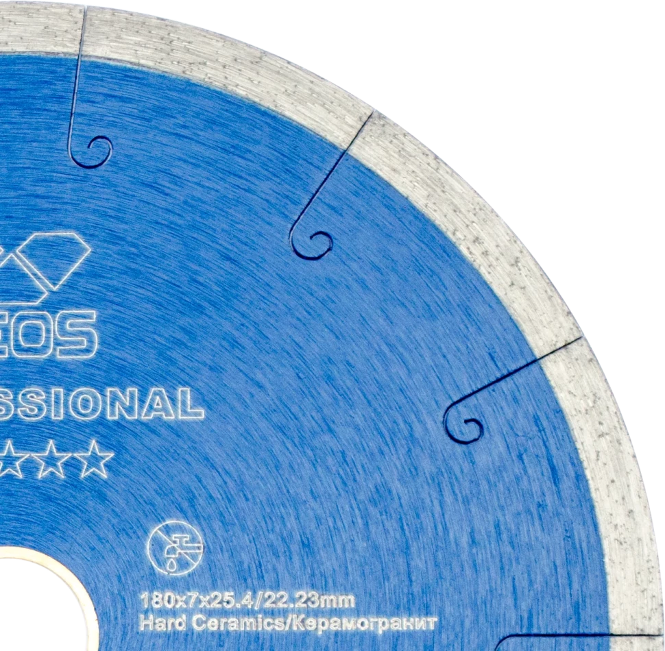 Диск алмазный KEOS ПРОФЕССИОНАЛ (Professional) сплошной по керамограниту 180х25,4/22,23 мм (DBP01.180)