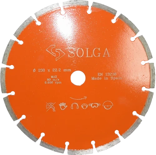 Диск алмазный СОЛГА ДИАМАНТ (Solga Diamant) БЕЙСИК (BASIC) сегментный по железобетону 230х22,23 мм (12803230)