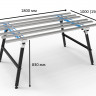 Стол-трансформер Wandeli VEGA 1800x1000(1500)мм для резки плитки крупного формата 